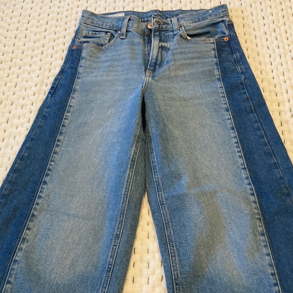 GAP Two-Tone Blue Wide-Leg Jeans